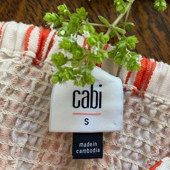 👚Cabi Brunch Halter Top - Red & White stripes with detachable bow ties S - New! - Picture 6 of 8